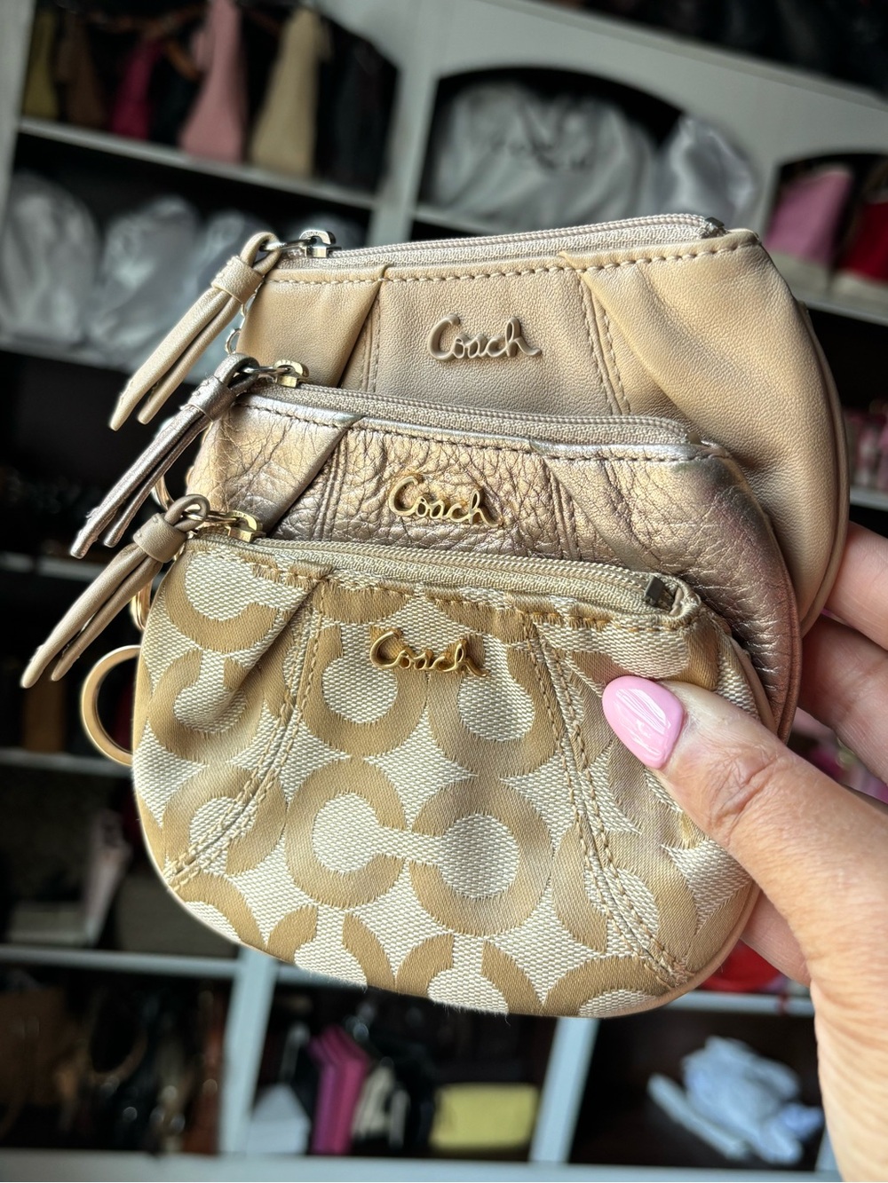 ✨COACH Ashley Mini Pleated Coin Purse Bundle✨